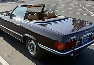Темно-красный и незабудимый: Mercedes-Benz 350SL 1972 года