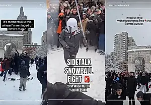 Revuelta de nieve en Nueva York