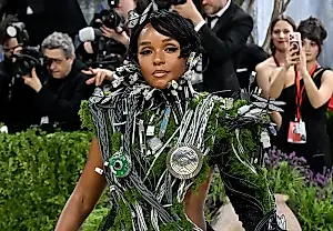 Джанель Монэ на Met Gala 2026: смесь проводов, мха и феерии технологий
