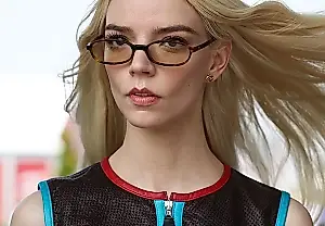 Anya Taylor-Joy y un corsé vintage en el Gran Premio de Japón