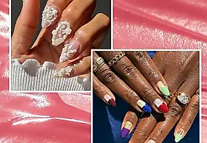 Perlas, bloques de color y creatividad baloncestística: las mejores ideas de manicura de la semana