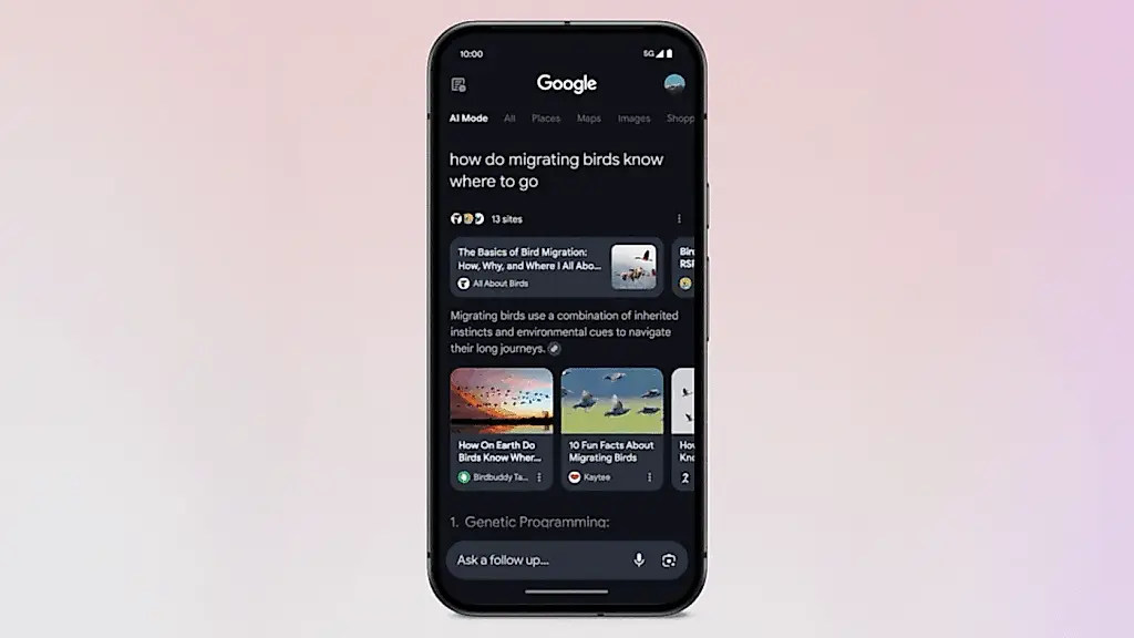 Google расширяет возможности AI Mode для поиска