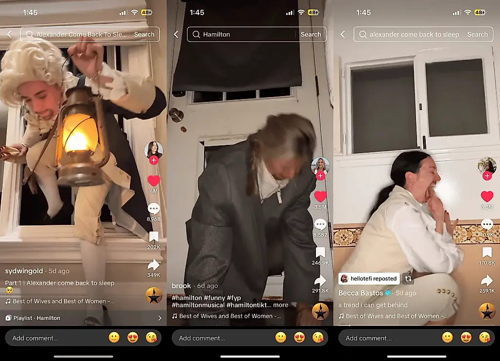 Hamilton на TikTok: 10 лет спустя — снова вирусный тренд!