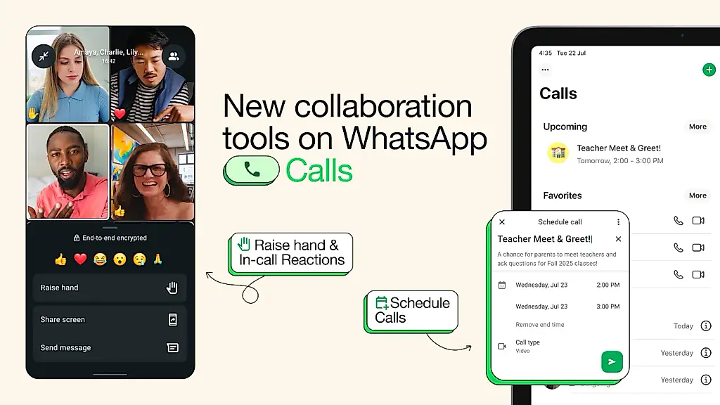 WhatsApp теперь позволяет планировать групповые звонки
