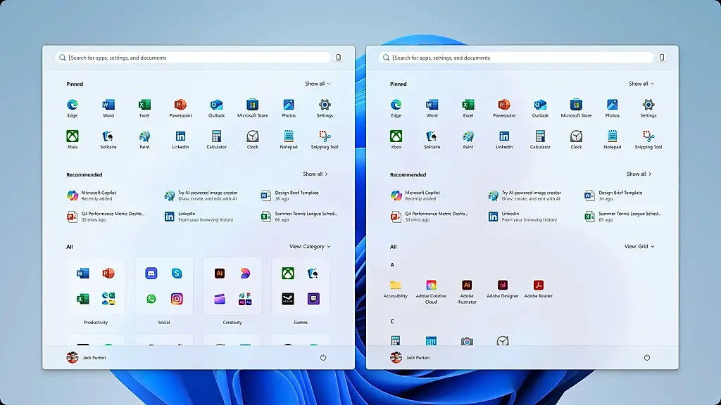 Microsoft напоминает о себе: новое меню «Пуск» в Windows 11 для владельцев OLED