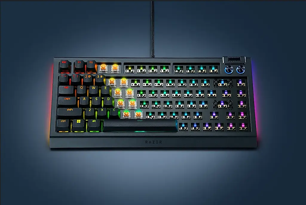 Razer представила клавиатуру для фанатов DIY — BlackWidow V4 75% Barebones