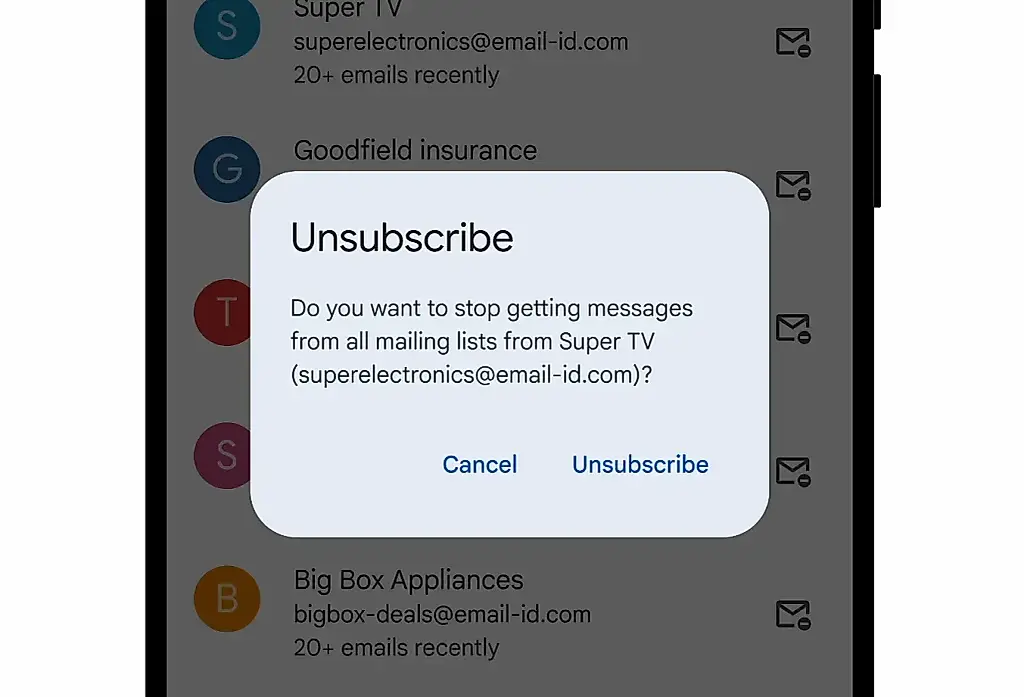 Gmail запускает новую функцию для отписки от писем