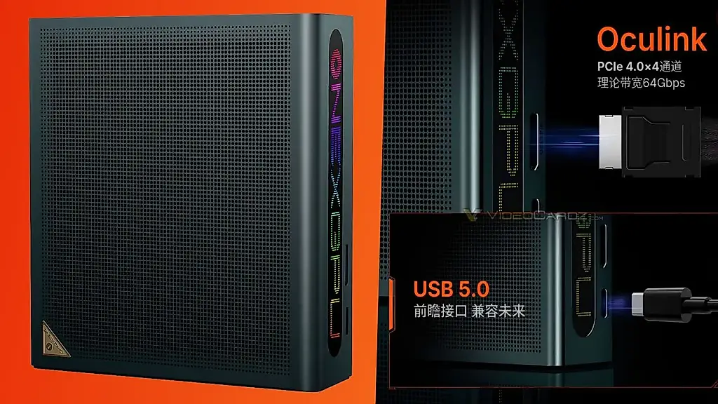 Внешний видеоускоритель OneXGPU Lite с Thunderbolt 5: AMD Radeon RX7600M XT в дамской сумочке