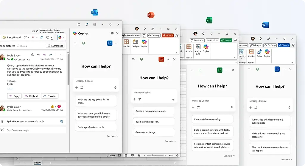 Microsoft открыла бесплатный Copilot Chat для всех Office-программ