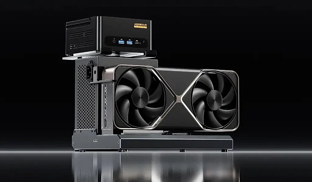 EG01 – странный гибрид eGPU от Aoostar с Thunderbolt 5 и док-станцией для мини-ПК