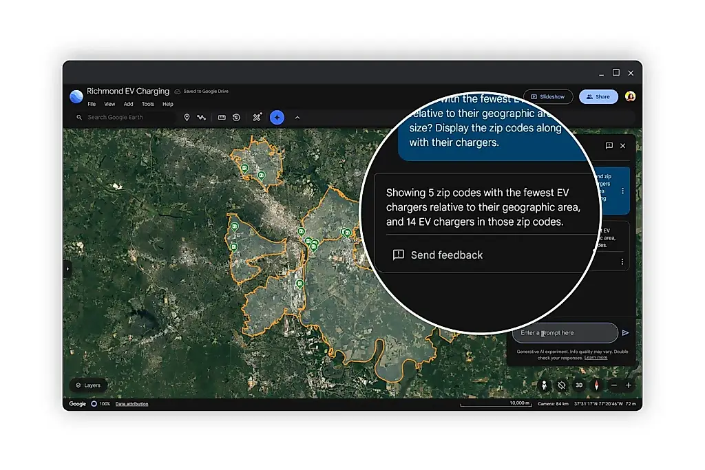 Google расширяет ИИ-функции Google Earth
