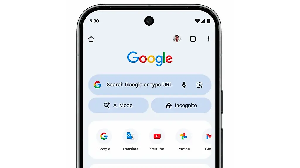 Google добавляет ярлык AI Mode в Chrome на мобильных устройствах