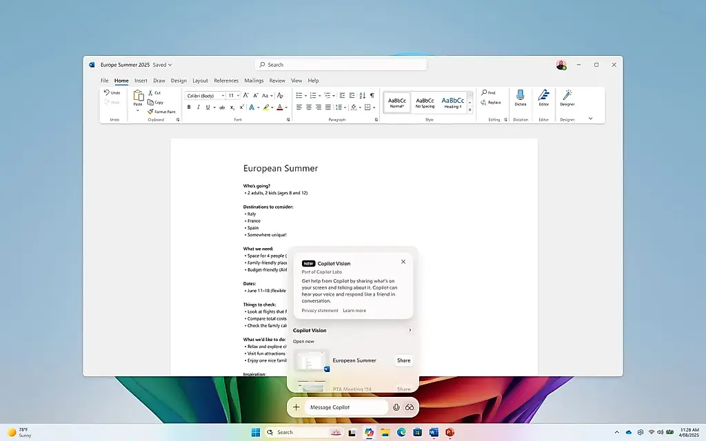 Microsoft тестирует Copilot Vision: ваш новый шпион за экраном