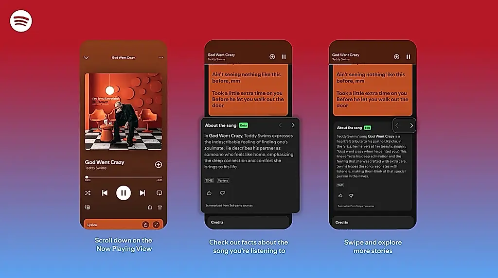 Spotify añade deslizamientos para descubrir canciones