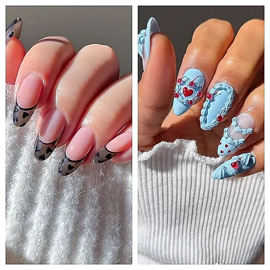 Corazones sombríos y flores de O'Keeffe: las mejores uñas de la semana