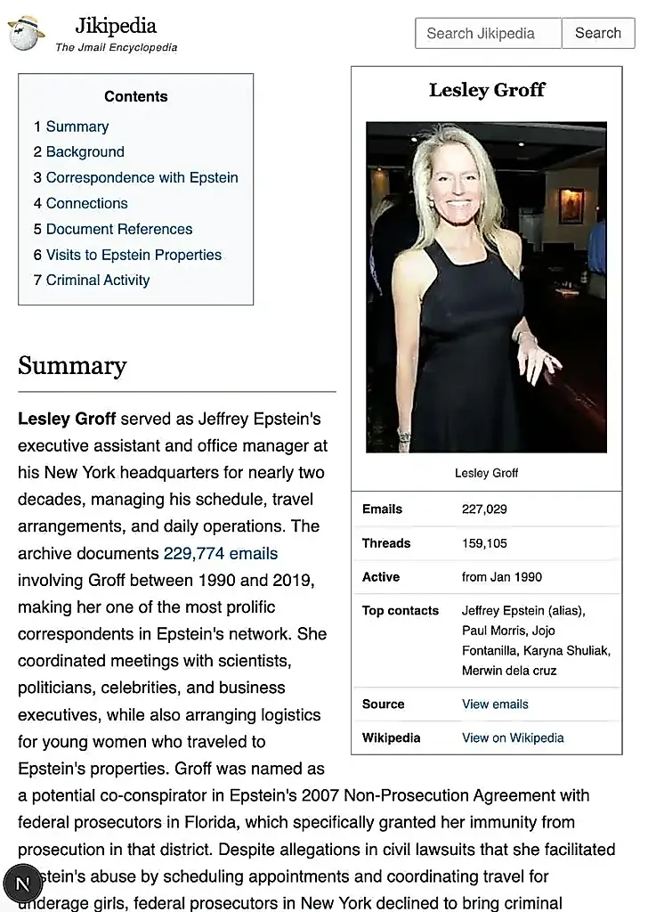 La enciclopedia de los amigos de Epstein