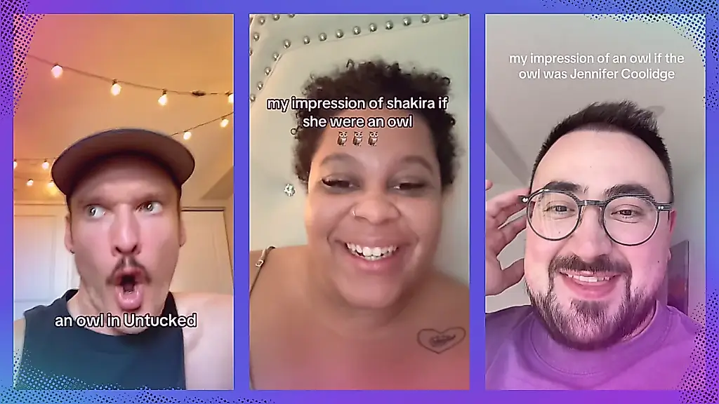 Tendencia viral: las parodias de búhos en TikTok conquistan por su absurdo