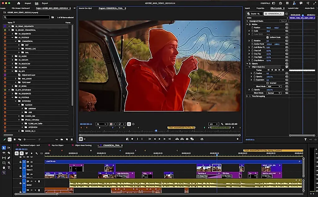 Adobe presenta nuevas herramientas de IA para editar vídeo en Premiere