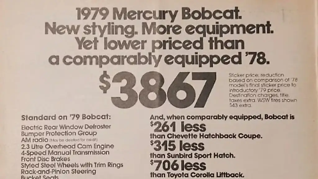 Мой первый автостыд: Mercury Bobcat 1978