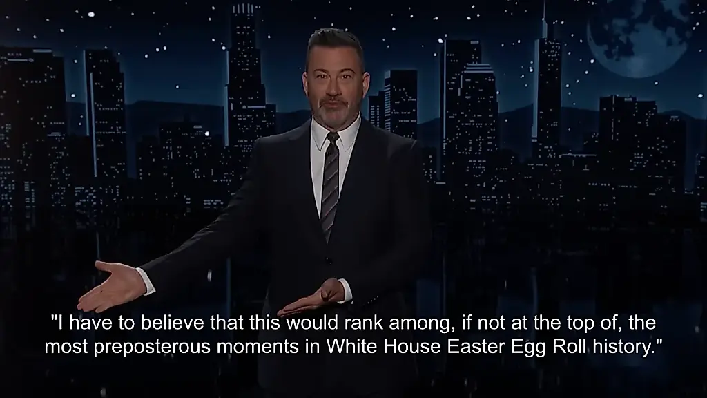 Kimmel se burla de Trump en Pascua