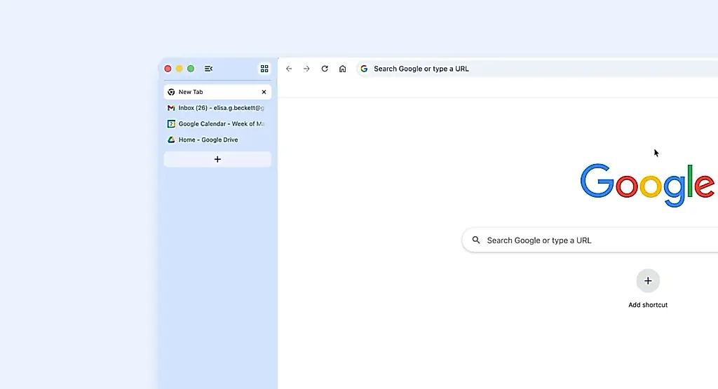 Pestañas verticales en Chrome