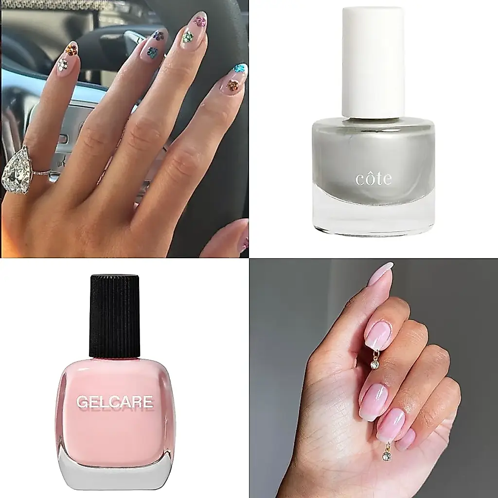 Uñas de verano con mucho brillo