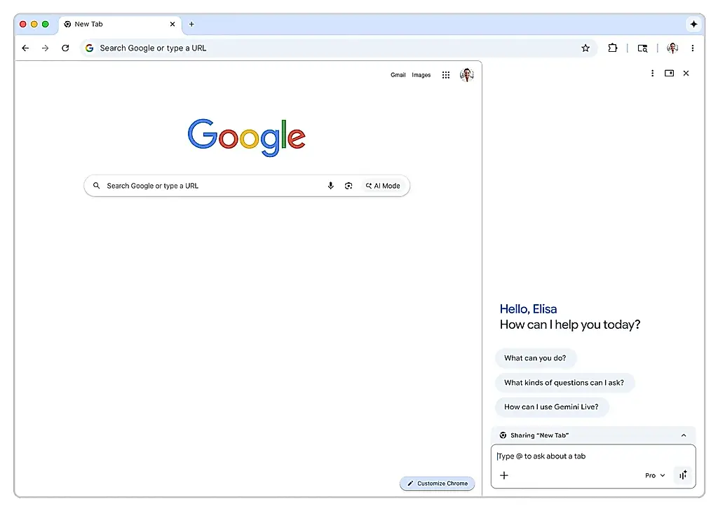 Gemini en Chrome llega a Asia