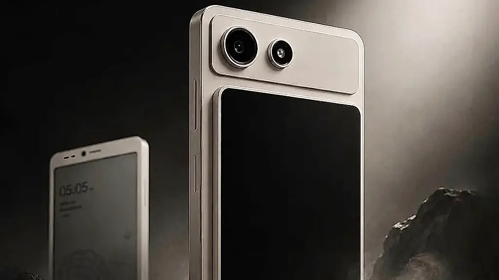 Hisense presenta un nuevo teléfono de tinta electrónica con un diseño poco habitual