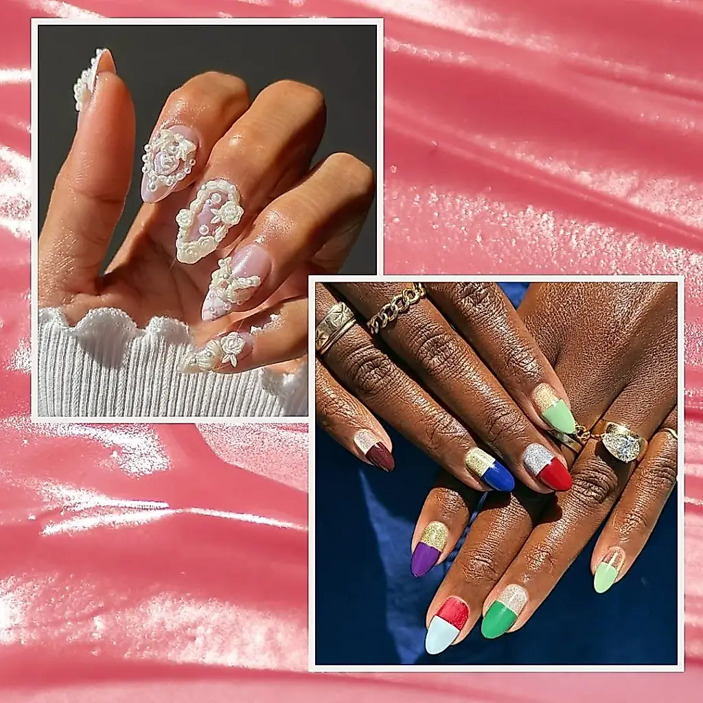 Perlas, bloques de color y creatividad baloncestística: las mejores ideas de manicura de la semana